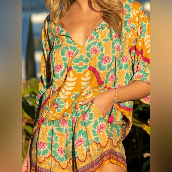 Natural Life Maribel Outfit Set Sz M Colorful Boho Hippie Chic Peasant Festival - Picture 1 of 7